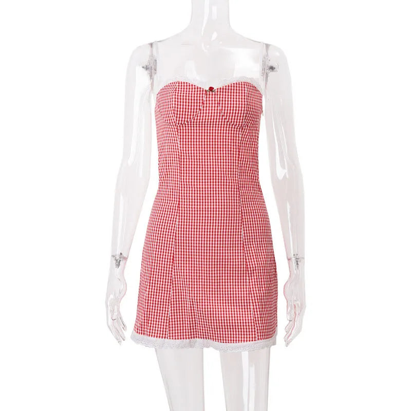 Y2K Plaid Mini Dress