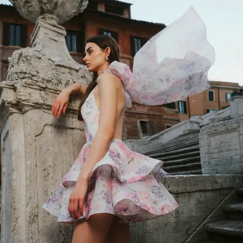 Floral A-Line Mini Dress