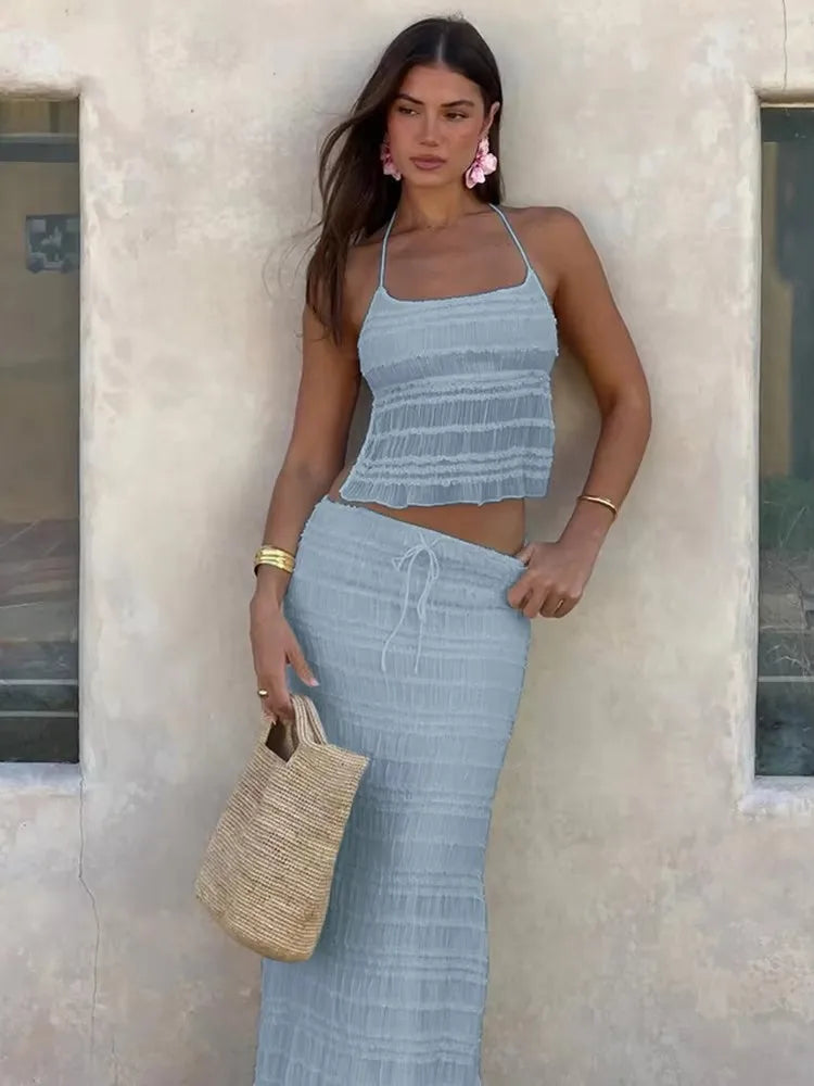 Sheer Vacation Outfit Set