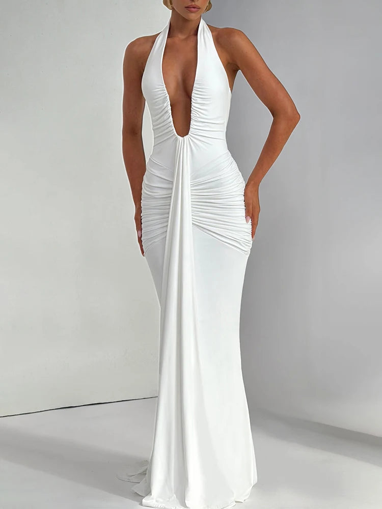 Deep V Summer Dress