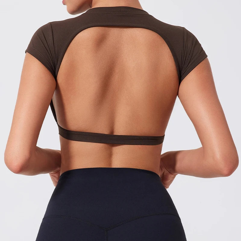 Backless Gym Crop Top