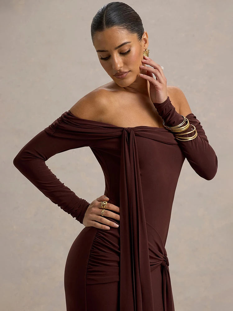 Off-Shoulder Maxi Dress