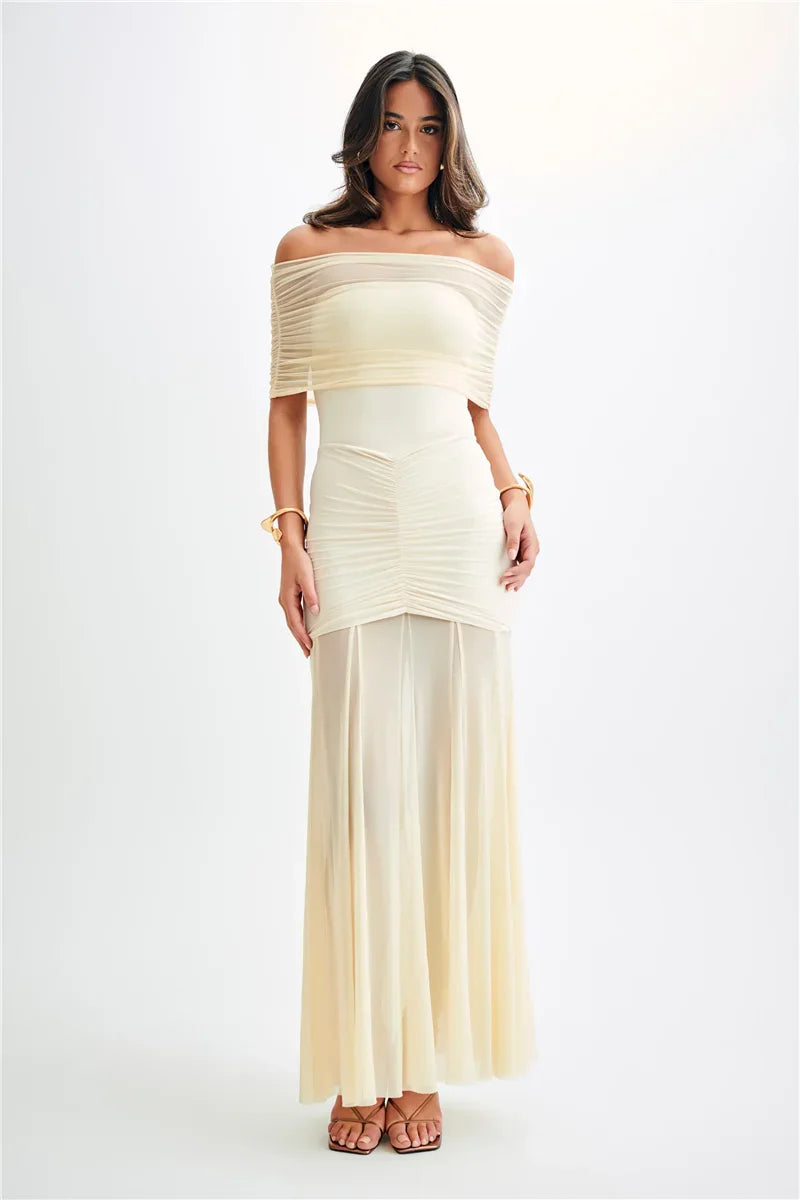 Mesh Strapless Mini Dress
