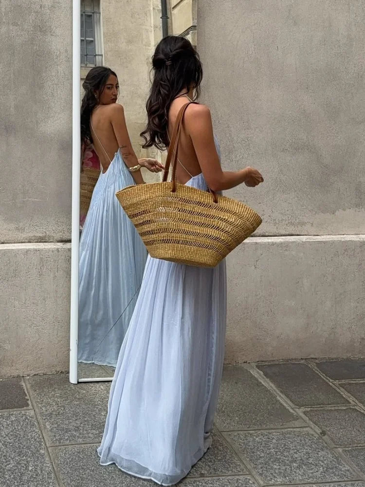 Solid Color Slim Dress