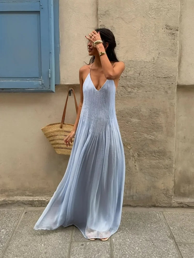 Solid Color Slim Dress