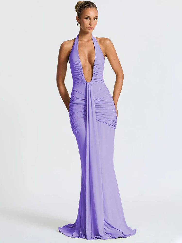 Deep V Summer Dress