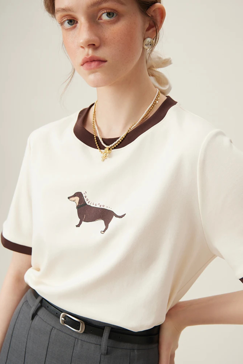 Animal fsle Print Cotton Tee